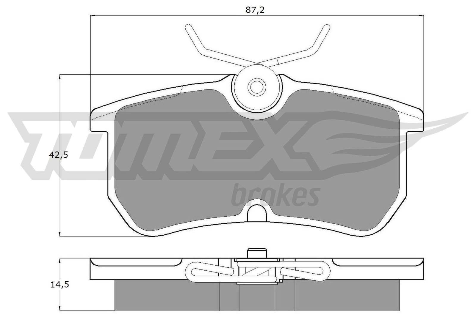 Sada brzdových platničiek kotúčovej brzdy TOMEX Brakes